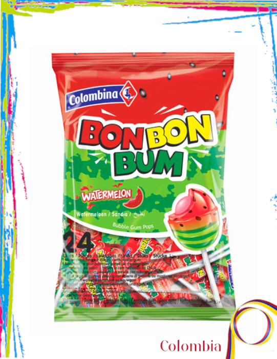 Paleta Colombiana BonBonBum Sandía- 24und