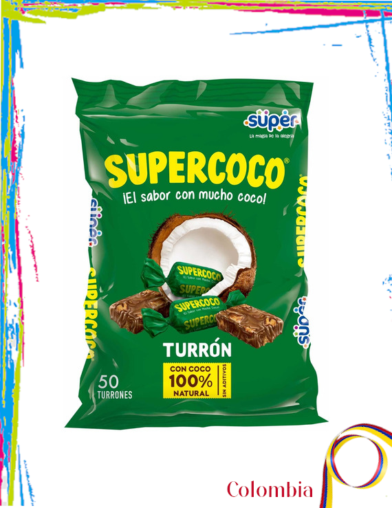 Supercoco Caramelo Turrón 100% con Coco Natural - 50 und