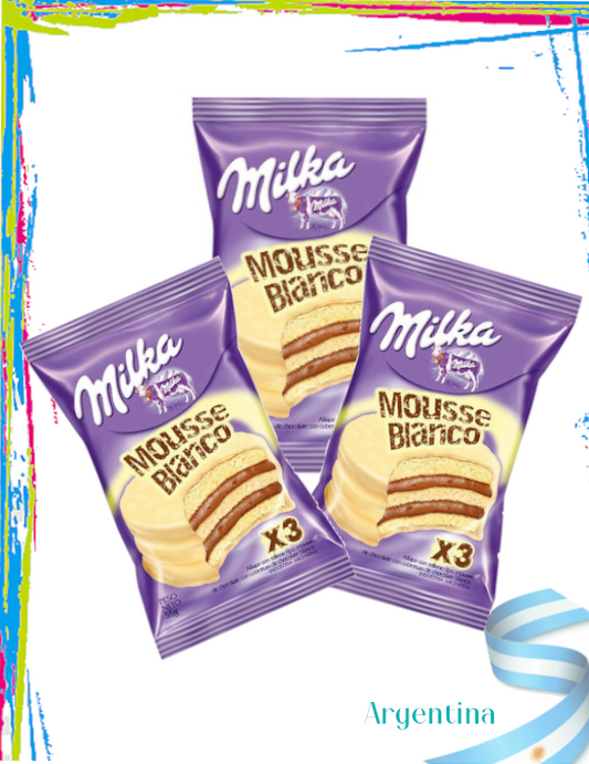 Alfajores Argentinos Milka Chocolate Blanco- Pack 3und
