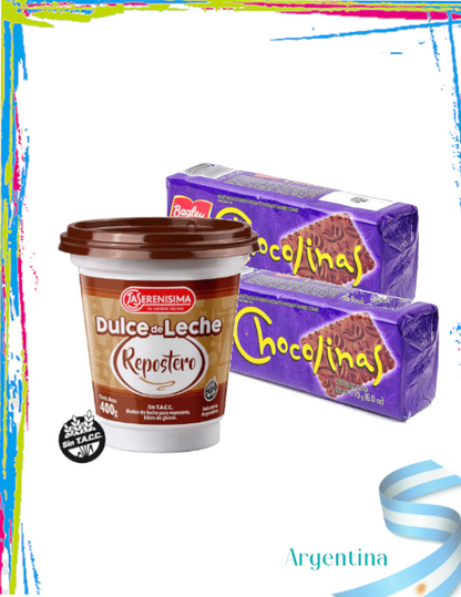 Combo Argentino Chocolinas + Dulce de Leche Repostero