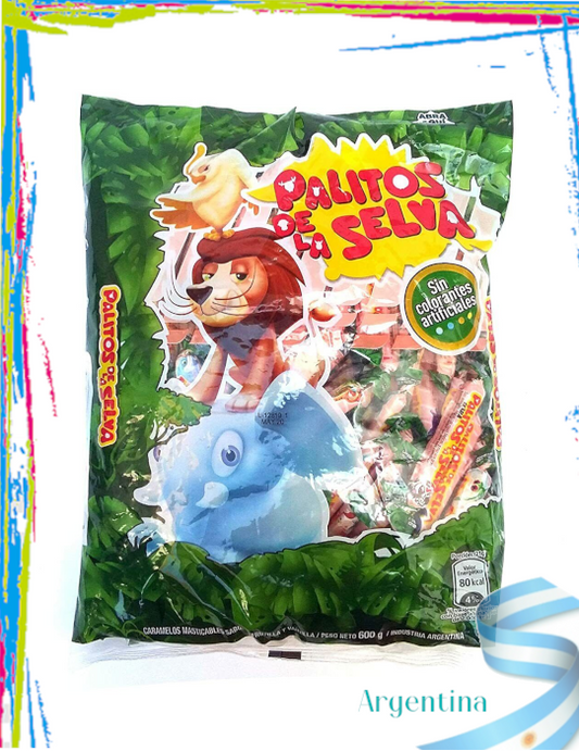 Palitos De La Selva Caramelo Masticable Argentino 660 Gr