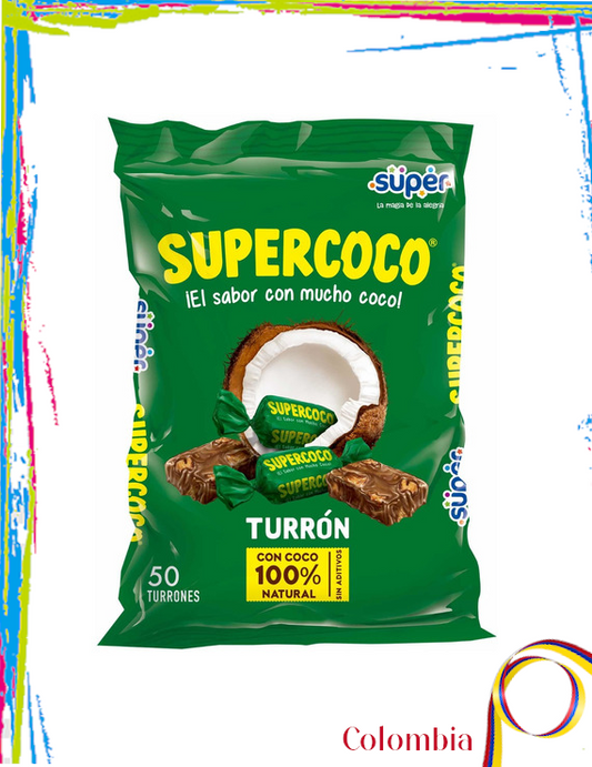 Supercoco Caramelo Turrón 100% con Coco Natural - 50 und