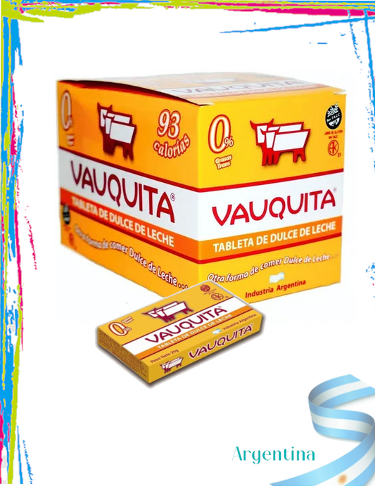 Vauquita Tableta de Dulce de Leche Argentino 18und 25gr c/u